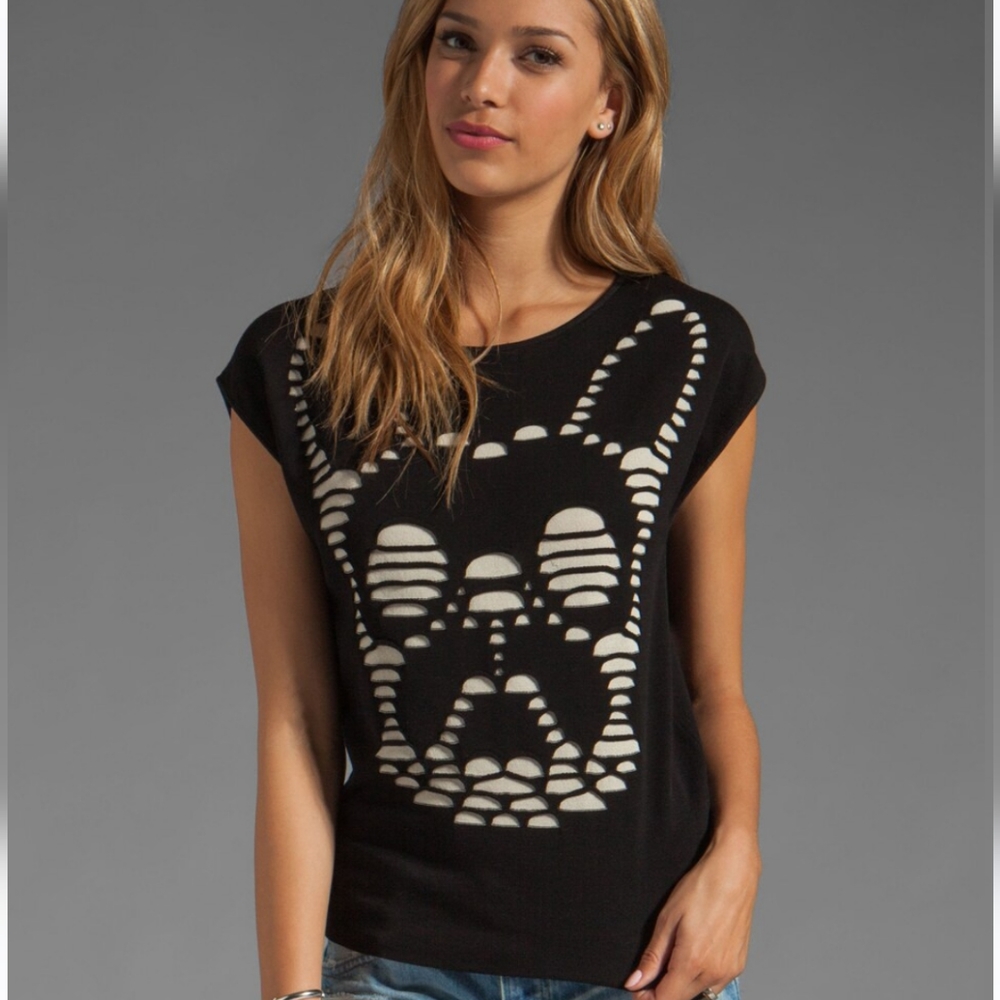 RVN Cutout Illusion Frenchie Top